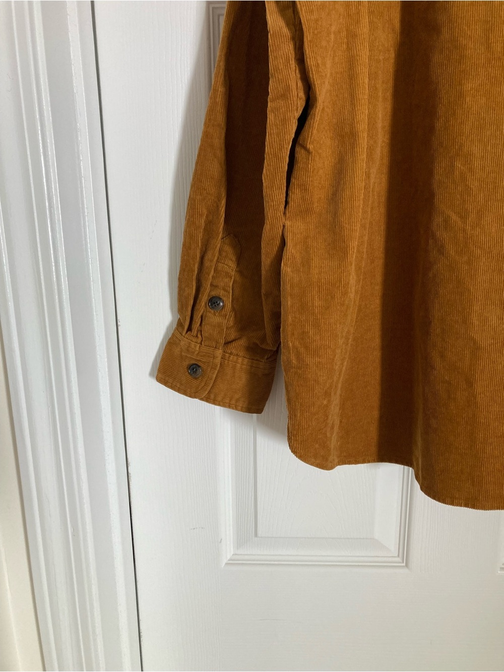 JCrew Factory corduroy shirt jacket in golden brandy - Picture 5 of 6